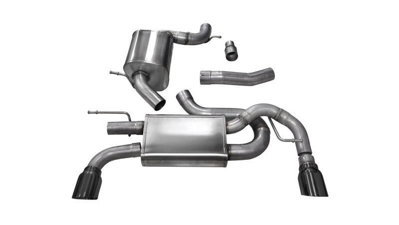 Volkswagen GTI Performance Exhaust - CORSA Performance - Cat Back, Dual Rear Exit, Polished Pro-Series Tips - Black - `10-`14